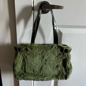 Frederic Fekkai Green Fur Bag